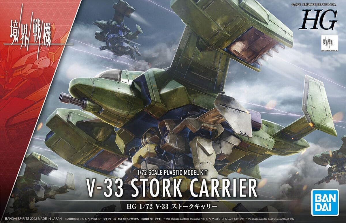 Bandai Hobby - AMAIM Warrior at the Borderline - V-33 Stork Carrier HG 1/72 Model Kit