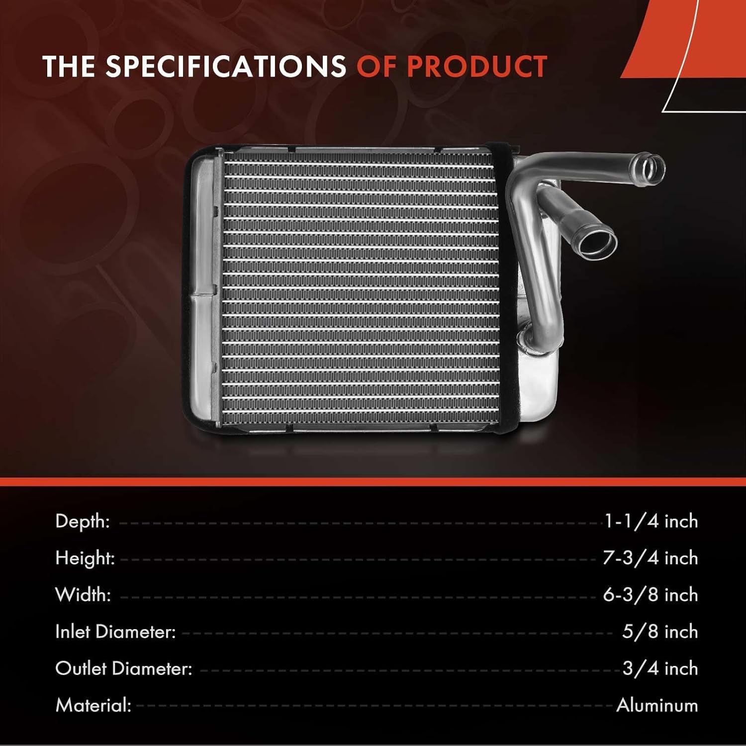 A-Premium Front HVAC Heater Core Compatible with Chevrolet Camaro 1982-1992, Firebird 1985-1992