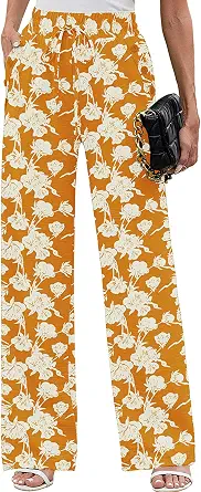  Wide Leg Pants for Women High Waist Tie Knot Trousers