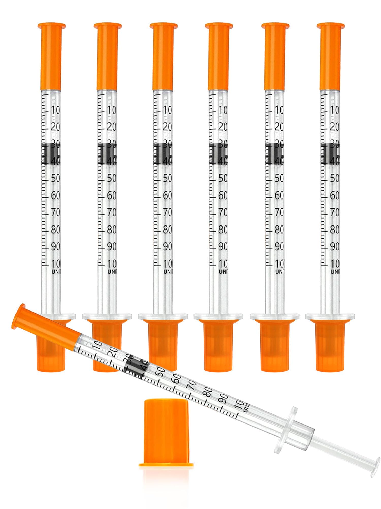 Photo 1 of 1mL/cc 31G 1/4-Inch 6mm Lab Syringe, Individually Wrapped, Scientific Use, Pack of 100