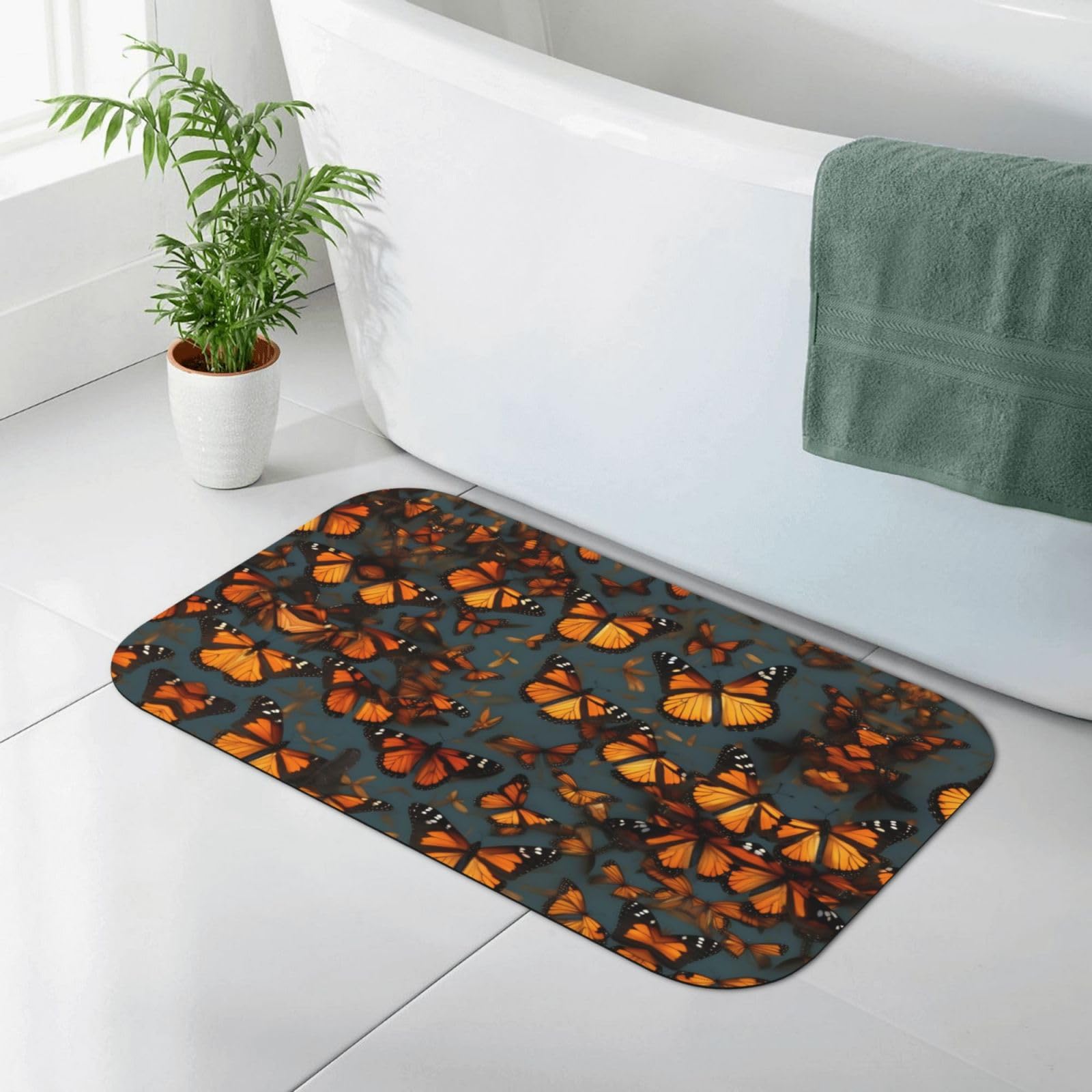 Tapis de bain diatomée séchage rapide antidérapant et pliable