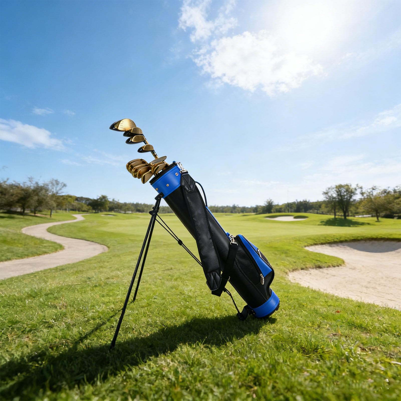 Bnineteenteam Torba Golfowa, Lekka Torba Transportowa z PU o Pojemności 9 Kijów, Idealna dla Mężczyzn i Kobiet na Polu Golfowym