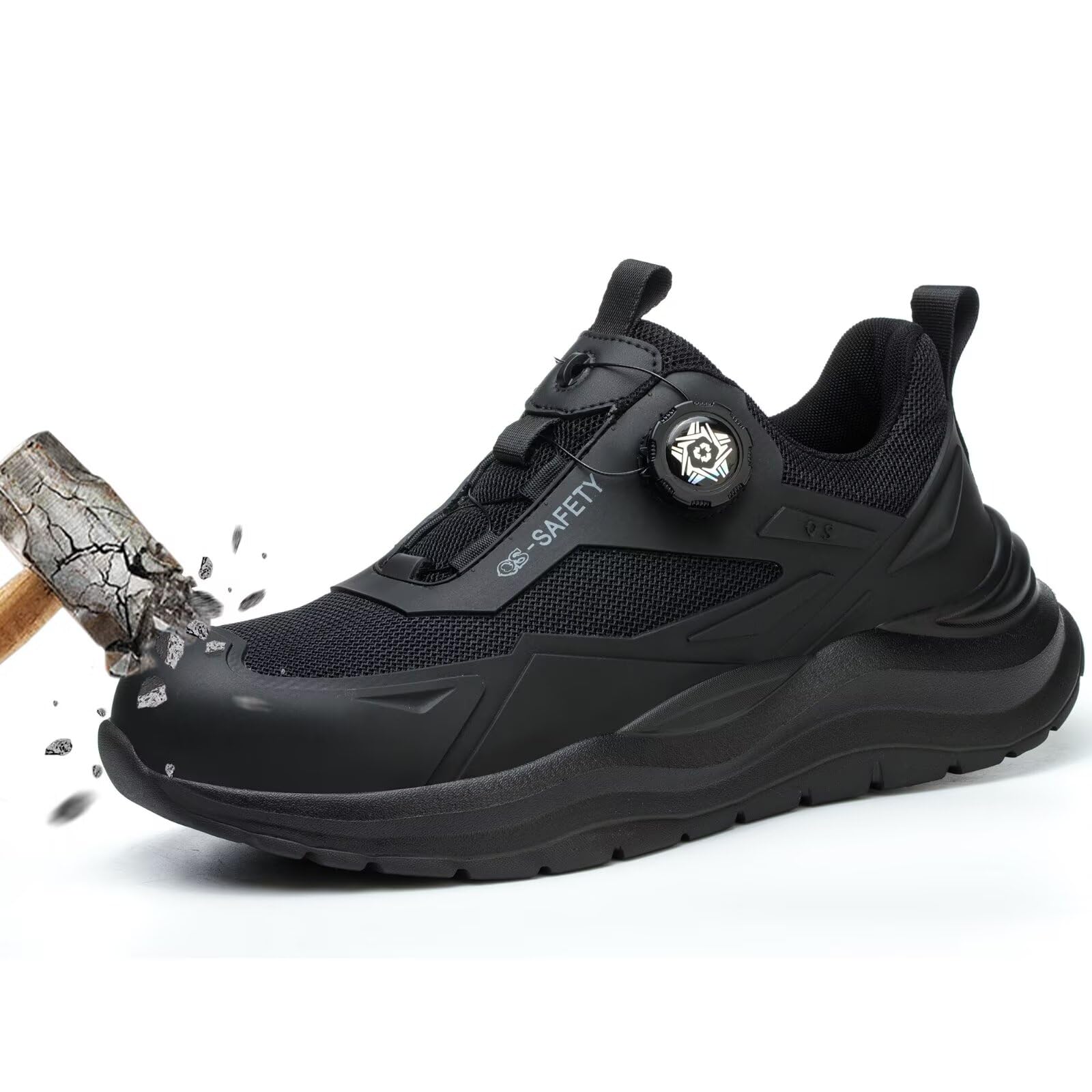 DYISOFY Arbeitsschuhe Herren Damen Sicherheitsschuhe Sommer Leichte Wasserdicht Stahlkappenschuhe Arbeitsschutzschuhe rutschfest