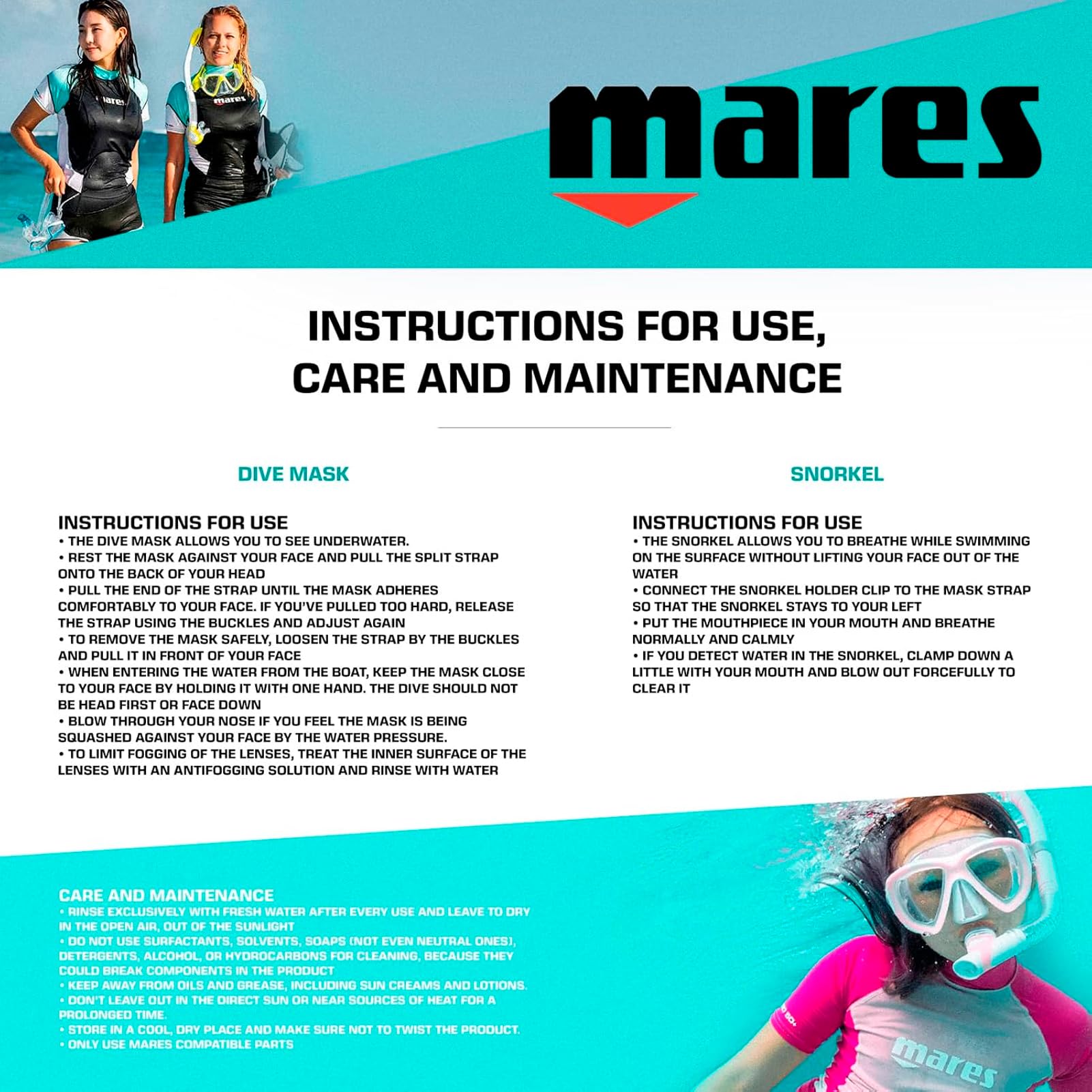 Mares Ridley Combo Kit WMS