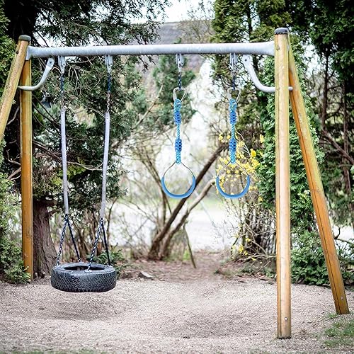 Miniatura 2 de American Ninja Warrior - Juego de carrera de obstáculos con anillo ninja para niños, para exteriores, selva, 2 azules para adultos, equipo de