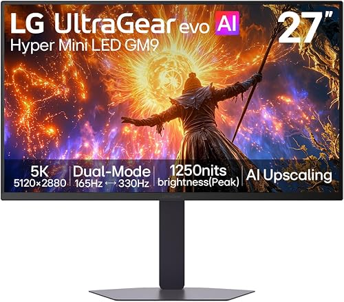 LG UltraGear evo GM9 27GM950B-B Gaming Monitor, 27 inch 5K, Black - 1