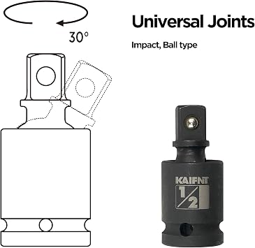 K353 Impact Universal Joint Socket Swivel Set with Socket Adapters, 4-Piece