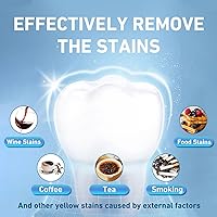 Vista 2 de Tiras blanqueadoras de dientes, tiras blancas profesionales para blanquear dientes sensibles, tira blanqueadora de coco segura para blanquear