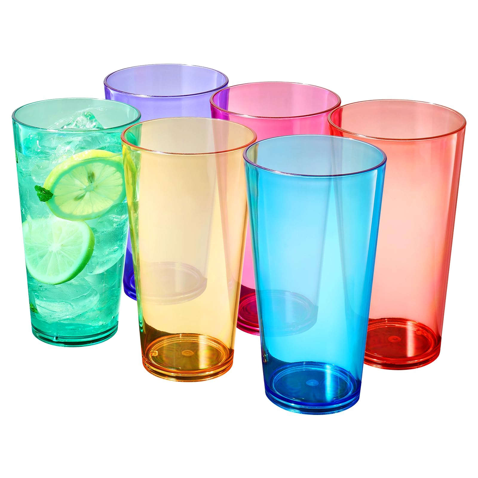 Amazon.com | Khen Classic Plastic Reusable Drinking Glasses (Set