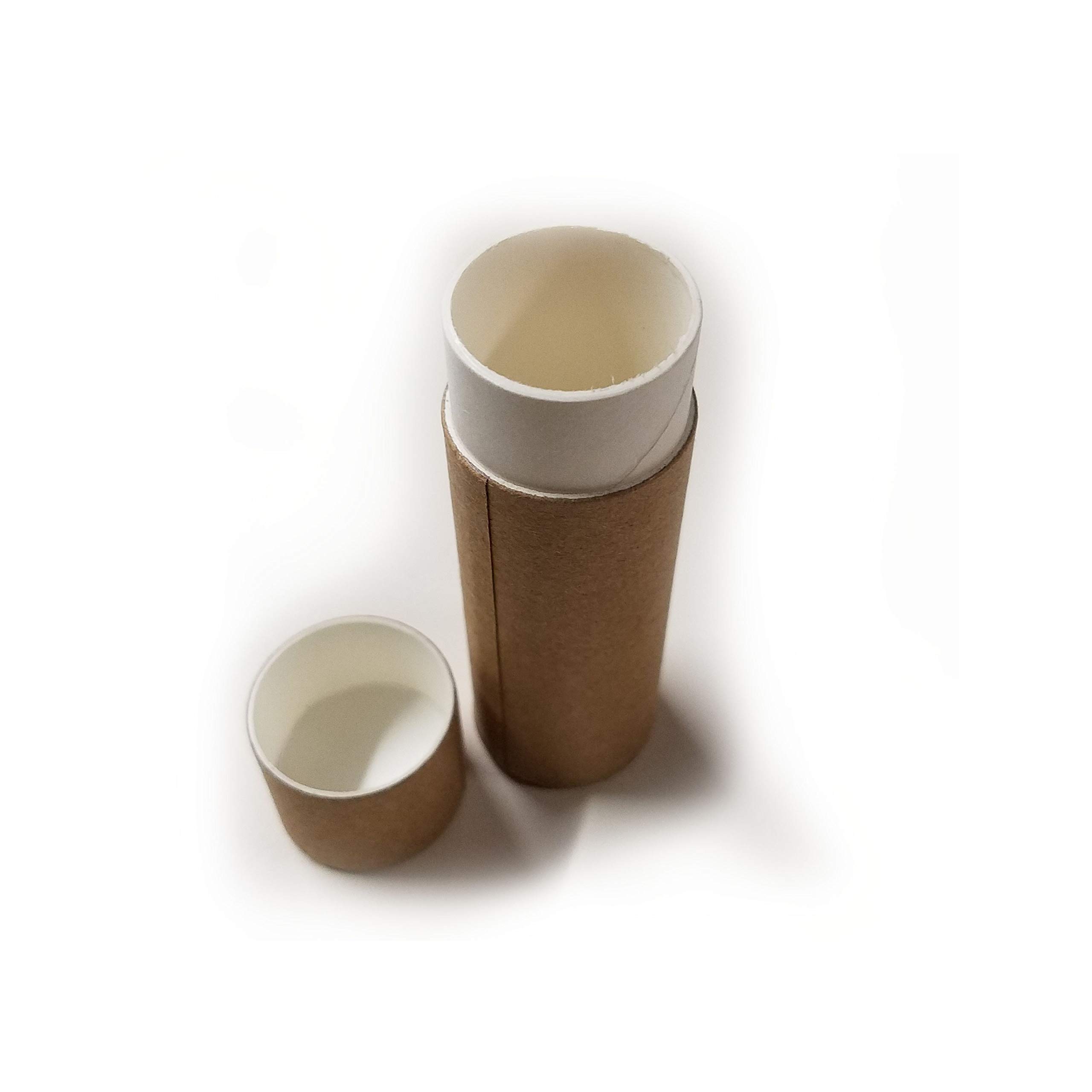 Empty Cardboard Deodorant Containers - 0.5 oz (15g) Push-up style, top-fill, reusable and biodegradable (32-Pack)