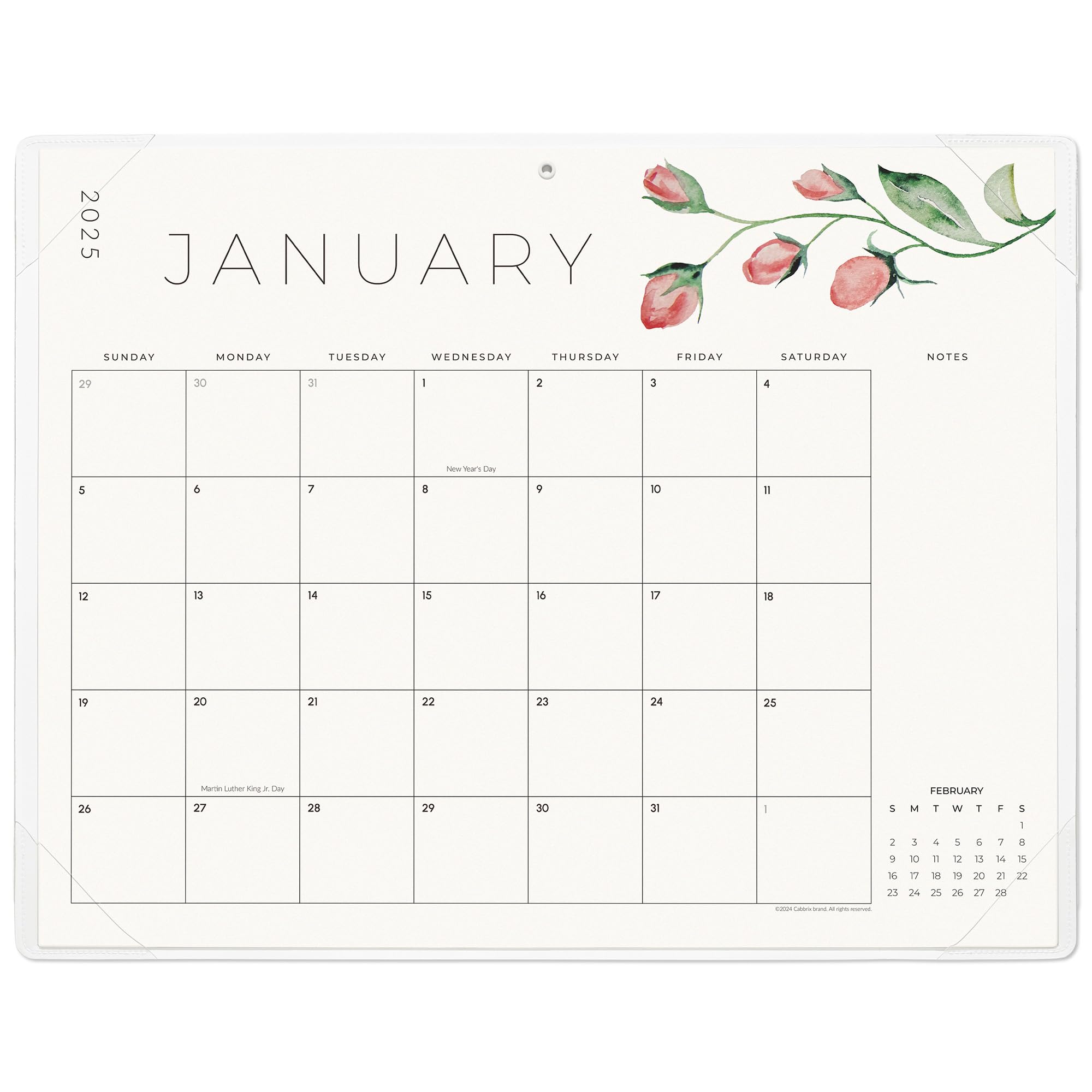 Cabbrix 2025 Desk Calendar with Desktop Mat, Large Desk Pad Calendar 21 x 16.5 Inches Runs from January 2025 to December 2025, Thick Paper Perfect for Organizing and Planning