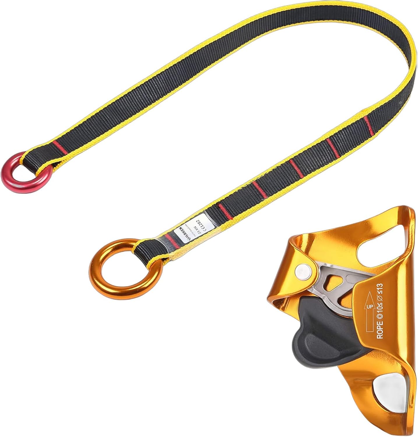 WILDKEN Tree Arborist Friction Saver Tree Climbing Cambium Saver Loop Belt Sling 35.4 inch, Rock Climbing Chest Ascender Climbing Mountaineering Tree Arborist Climbing Rappelling Equip