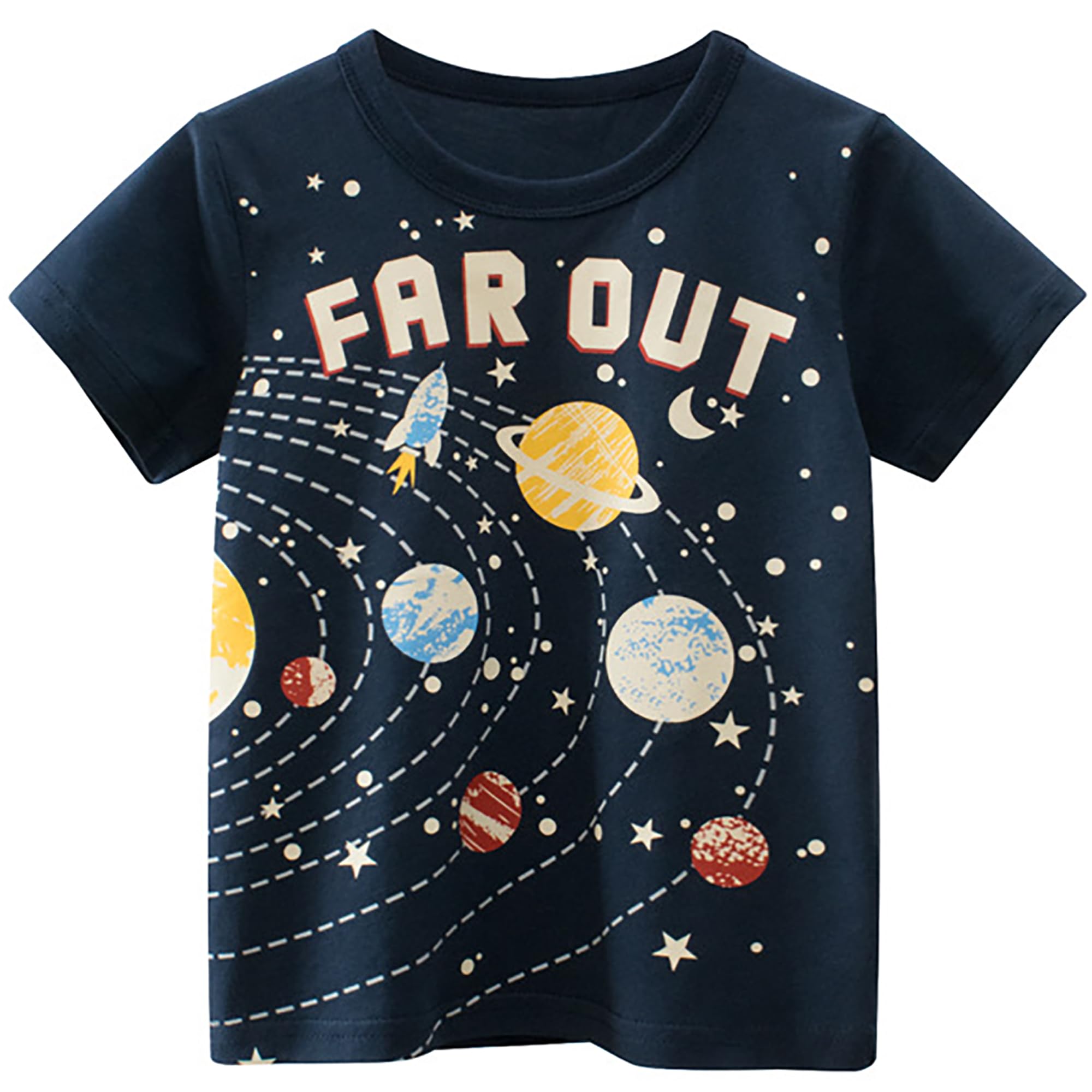 AIWUHE Toddler T Shirts Cotton Summer Tshirts Boys Girls Short Sleeve Tee Tops Casual Graphic Clothes Crew Neck Shirts 2-6Y