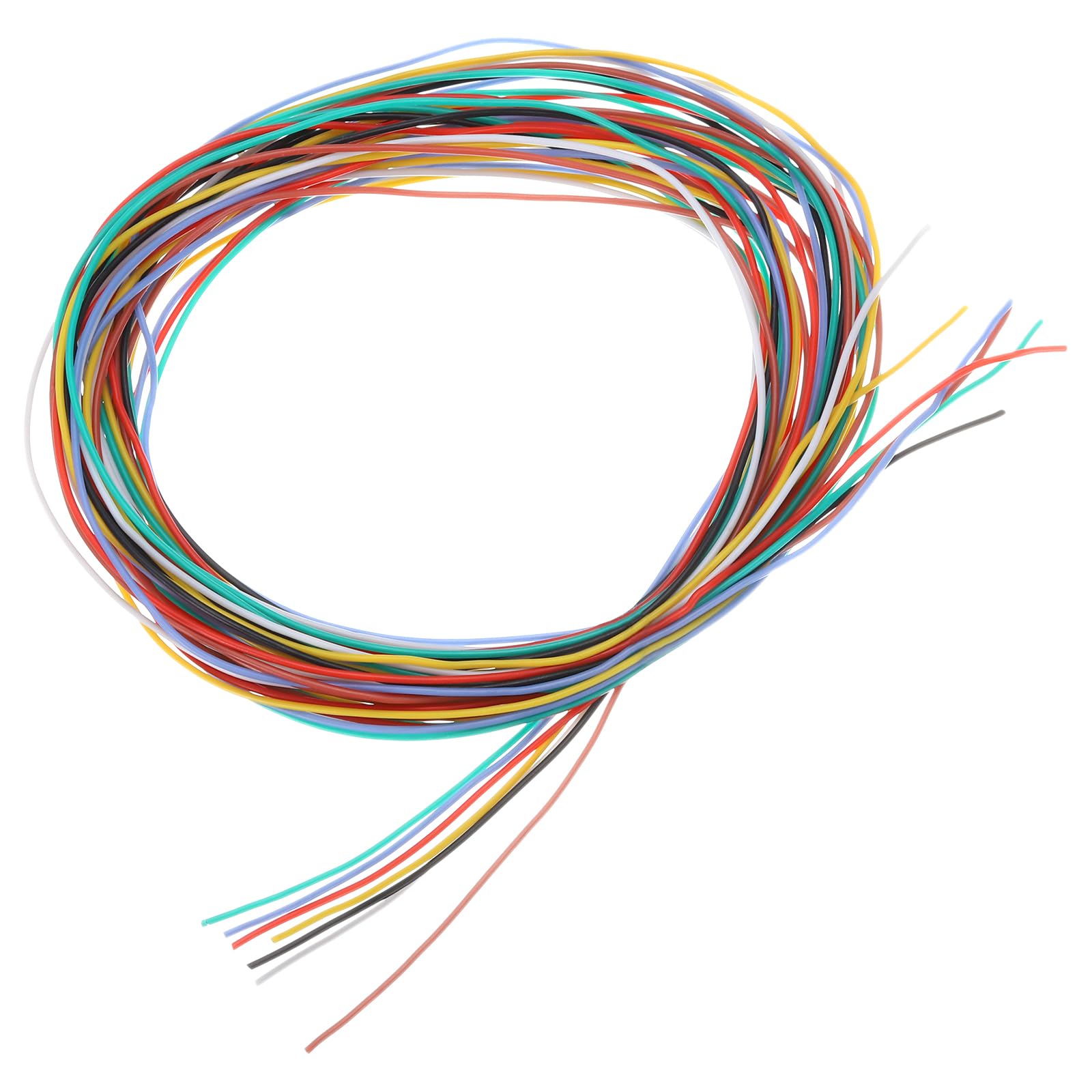 MECCANIXITY 30 Gauge Wire Silicone Wire 30AWG Electrical Wire Stranded Wire Tinned Copper Wire High Temp Hookup Wire 7 Color 3.0m/10ft for Car Model Electric Appliances 7pcs