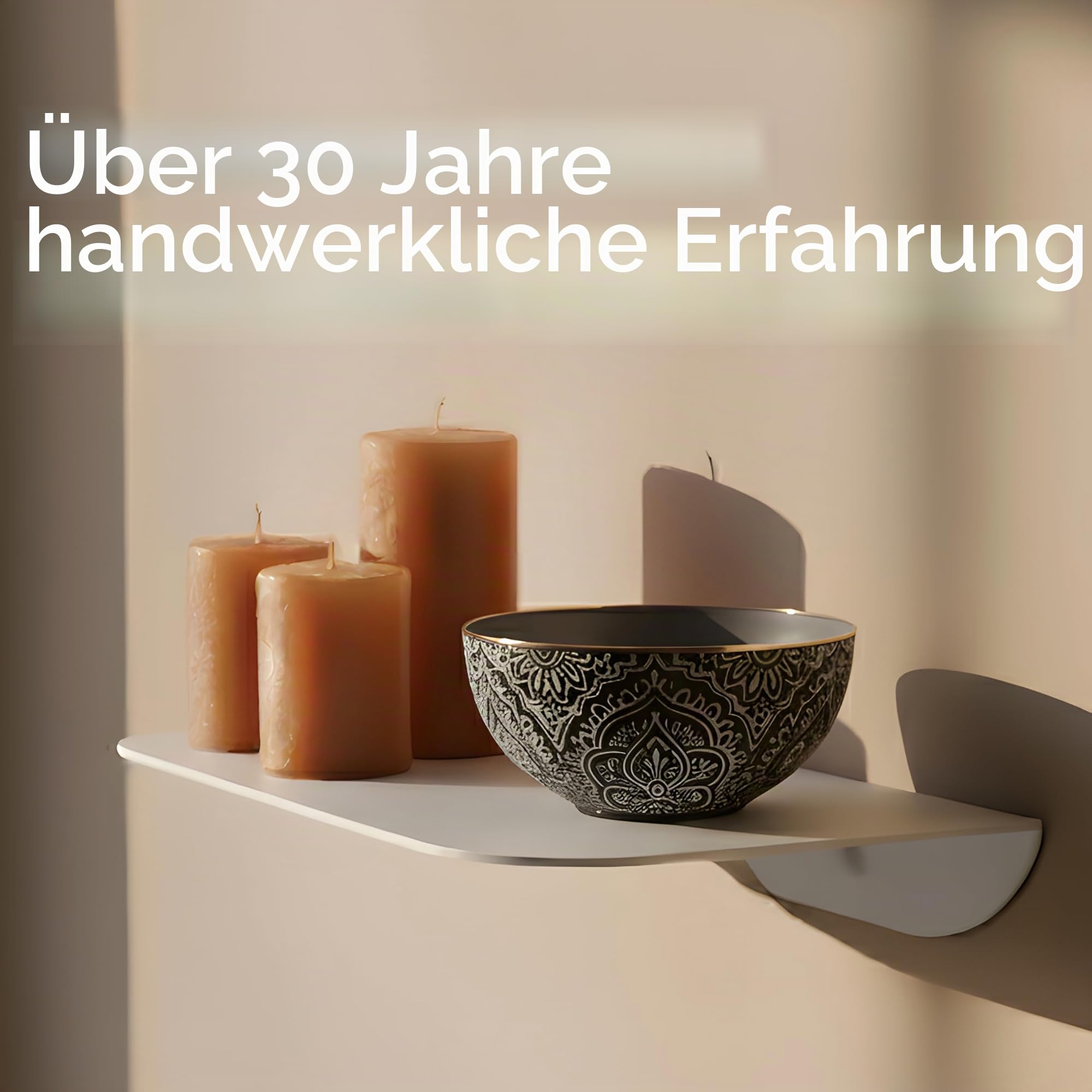 Audace Orizzonte – Wandregal aus Stahl, Mattweiß, 30 cm | Schweberegal für Bad, Wohnzimmer, Schlafzimmer, Flur | Belastbar bis 10 kg | Made in Italy