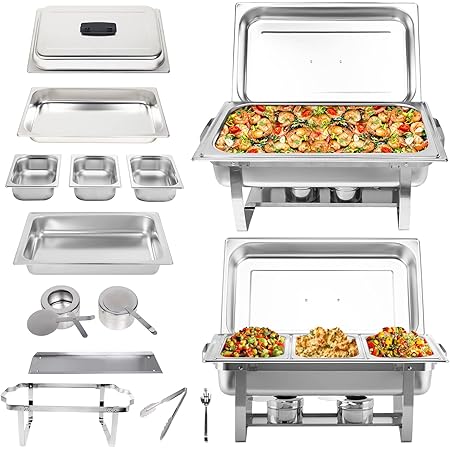 Set De Buffet De Acero Inoxidable 9 Qt, Chafing Dish Con Tap | Cuotas - Foto 5