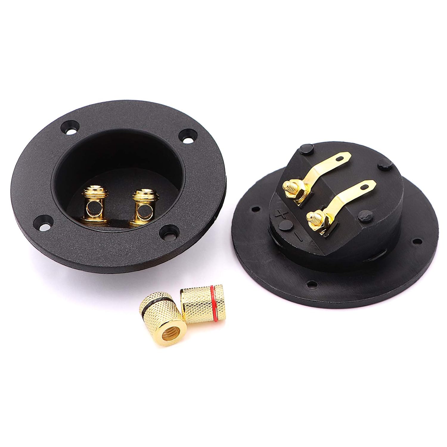 32PCS Round Speaker Terminal Cups Box and Banana Plugs Kit for DIY Home Car Stereo