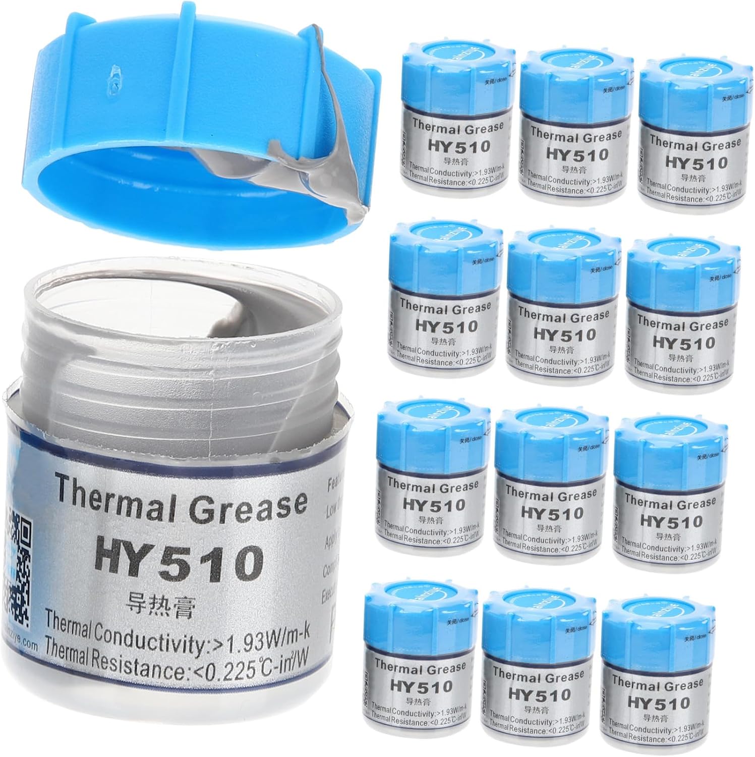 OSALADI 15pcs High Performance CPU GPU Thermal Paste Non-Conductive Grease for Effective Heat Dissipation