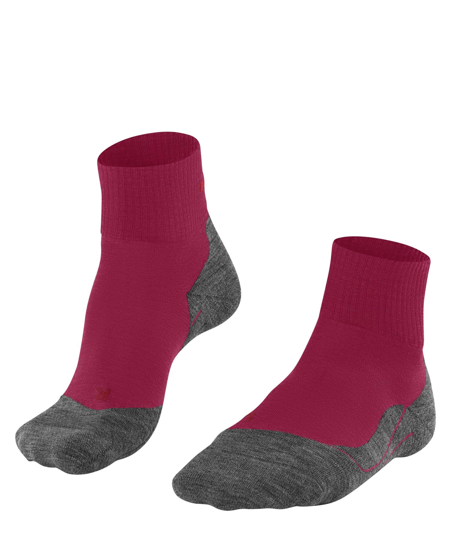 FALKE Women's TK5 Wander Short W Sso Wool Thin Anti-Blister 1 Pair Hiking Socks, Red Rose 8564, 4-5