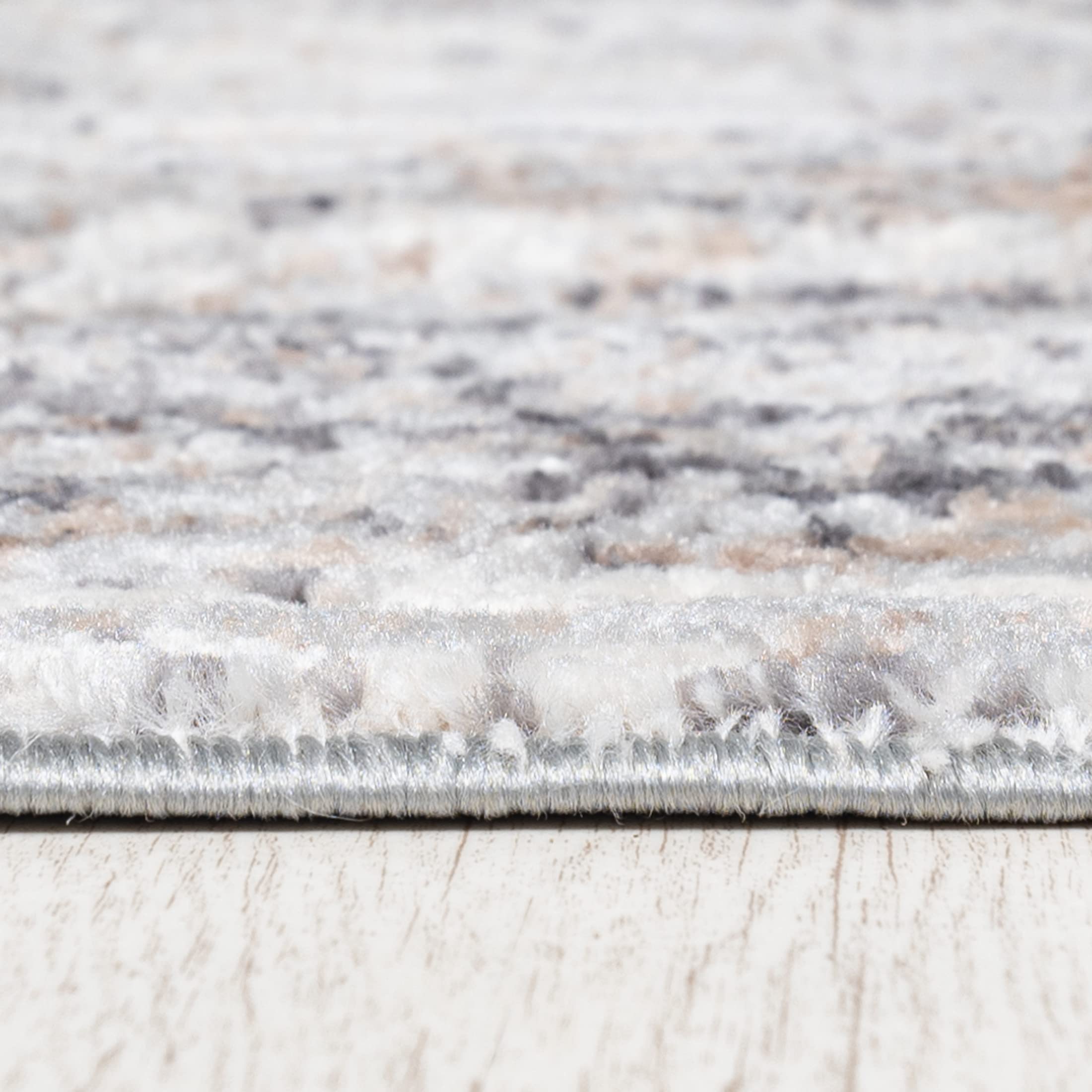Mazovia Tappeto Passatoia Corridoio 60x350cm Crema Antracite Astratto