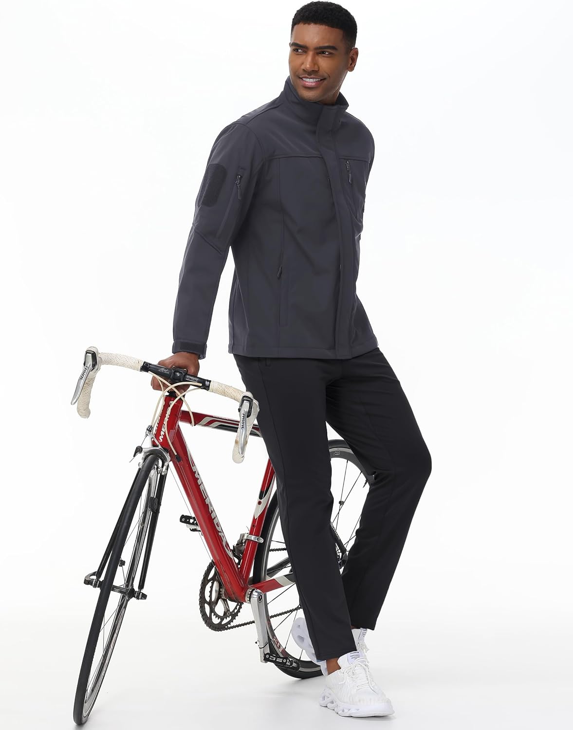 TACVASEN Men's Warm Sweatpants Winter Fleece Lined Water Resistant Pants Straight Leg with Zipper Pockets for Running - Image 6