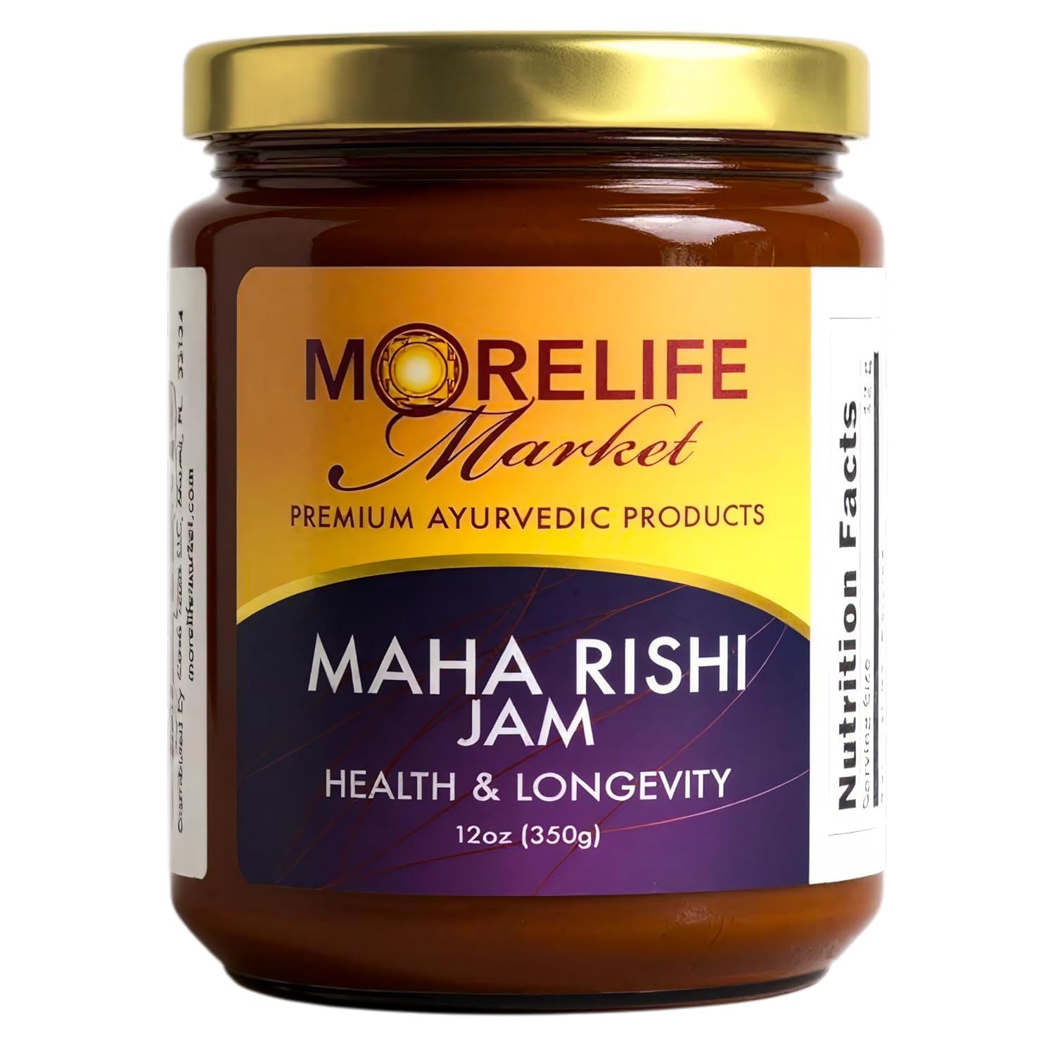 MoreLife Market Premium Organic Jam | Maha Rishi Chyawanprash | 52-Herb Ayurvedic Blend with Amla & Saffron | Vegan, Non-GMO | 12 oz