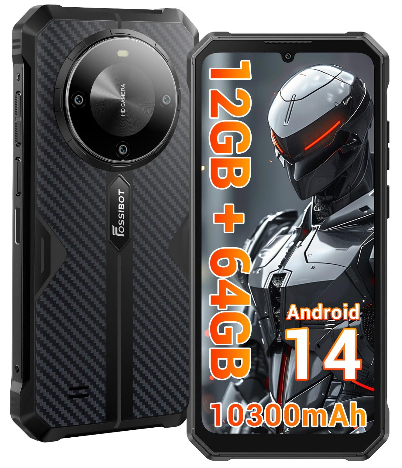 Amazon | FOSSiBOT F105 SIMフリー スマホ 本体 12GB RAM + 64GB ROM