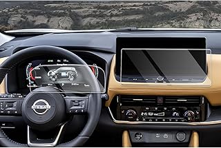 CDEFG Compatible avec Nissan Qashqai j12/Juke 2024 Facelift/X-Trail T33 e-POWER 2022-2023 2024 Navigation et tableau de bord en verre trempé Protection d'écran Accessoires 2 pièces