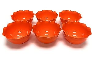 Mintra Home Reusable Orange Bowls Set of 6