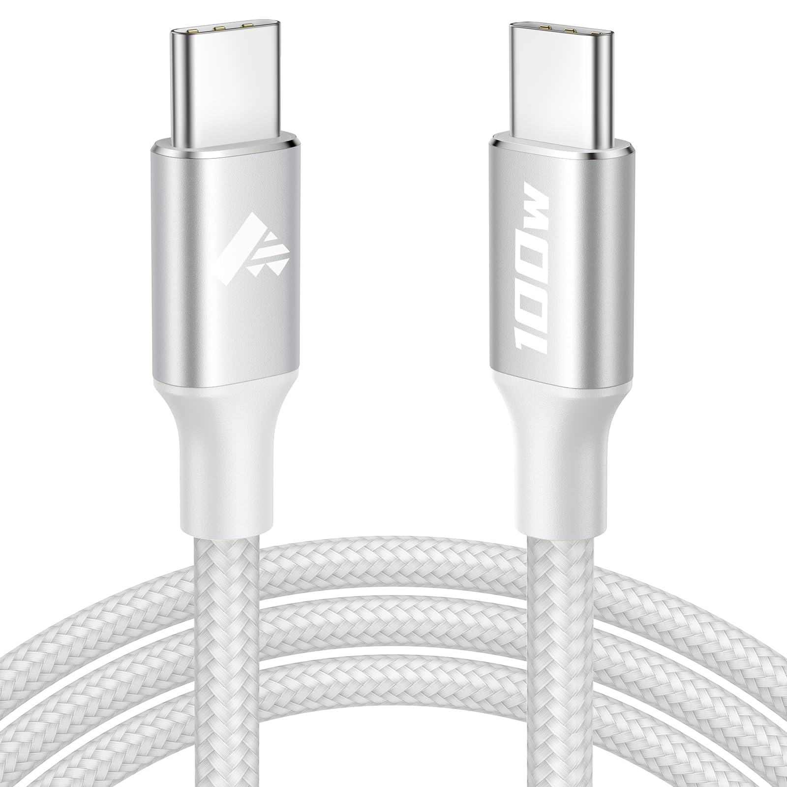 Aioneus 100W USB C to USB C Cable 6ft USBC to USBC Fast Charging Cable Braided USB Type C Charger Cable for iPhone 16 15 Pro Plus Pro Max, MacBook,