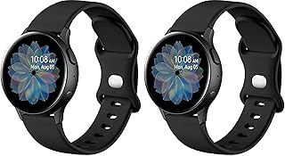 سوار سيليكون 22 ملم لساعة سامسونج جالاكسي 3 45/46 ملم/جير S3/هواوي GT3 46 ملم/GT2E/GT 46 ملم)/GT2 برو/GT2 46 ملم/هونر ماجيك ووتش 2 46 ملم/أمازفيت GTR 4/GTR3/3 برو/2/2e، (لون أسود)