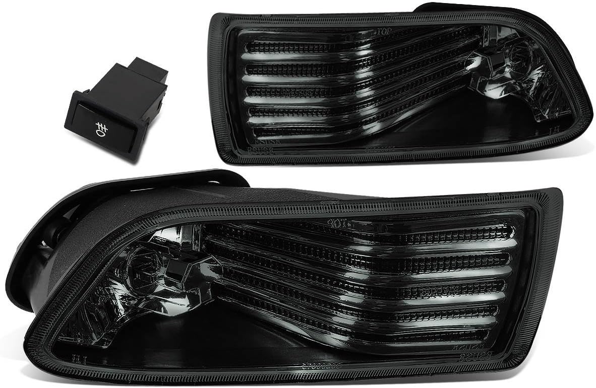 DNA MOTORING FL-ZTL-153- Front Bumper Fog Light, Driver and Passenger Side,Smoke
