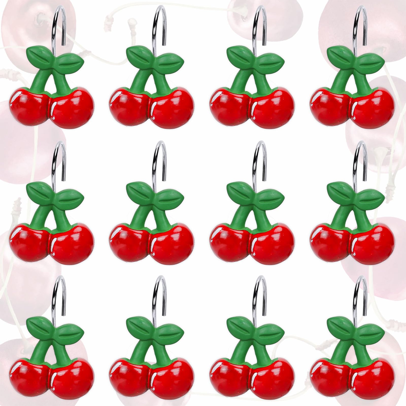 Ganchos de cortina de ducha de cerezo para decorar salones y dormitorios