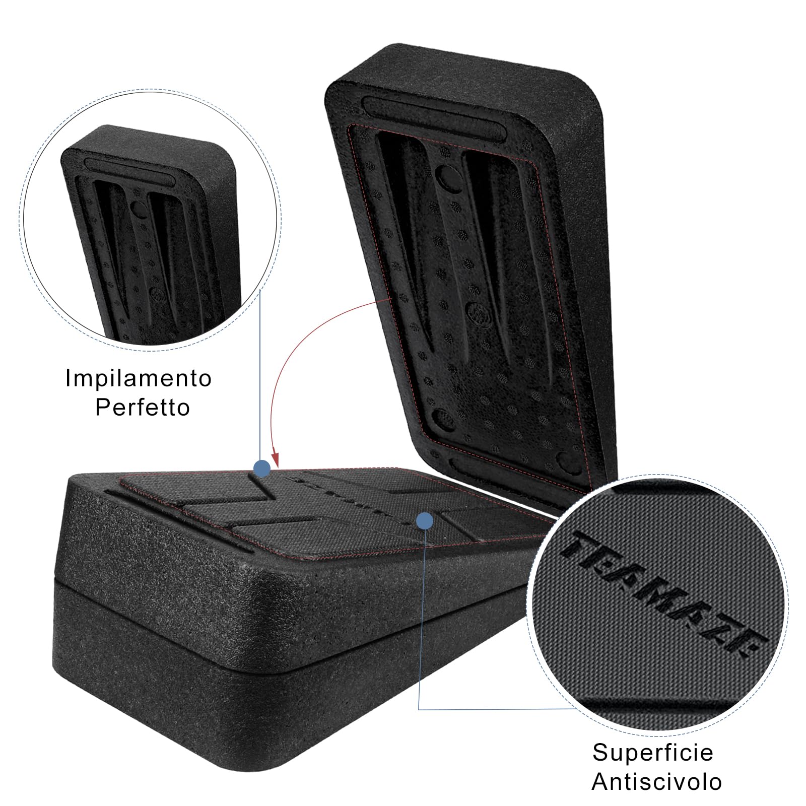 BOOSTEADY Slant Board Tavola Inclinata per Polpacci, Angoli Regolabili in Gomma Antiscivolo per Esercizi Fisici, per Palestra Casa, Squat e Polpaccio