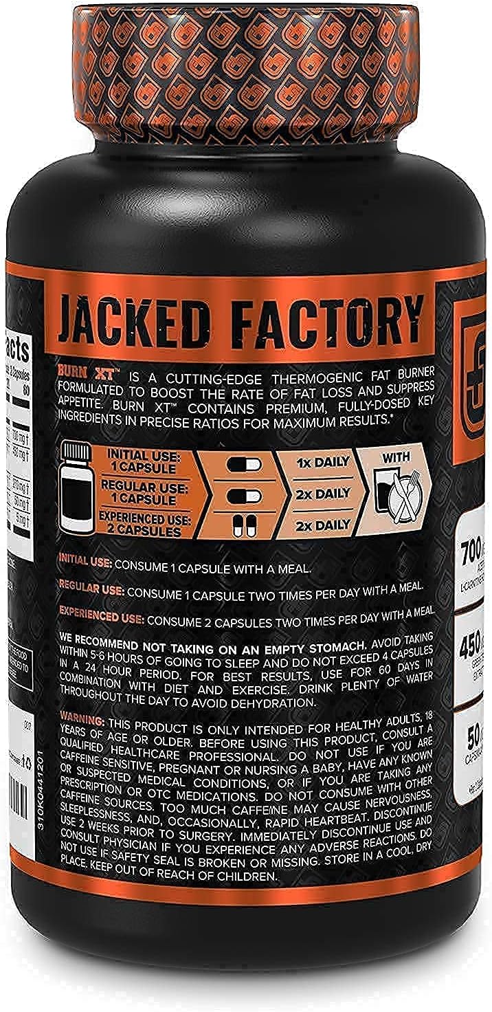 Burn XT Thermogenic Fat Burner & Lean PM Nighttime Weight Loss Supplement for Men & Women 60 Veggie Diet Pills : Health & Household