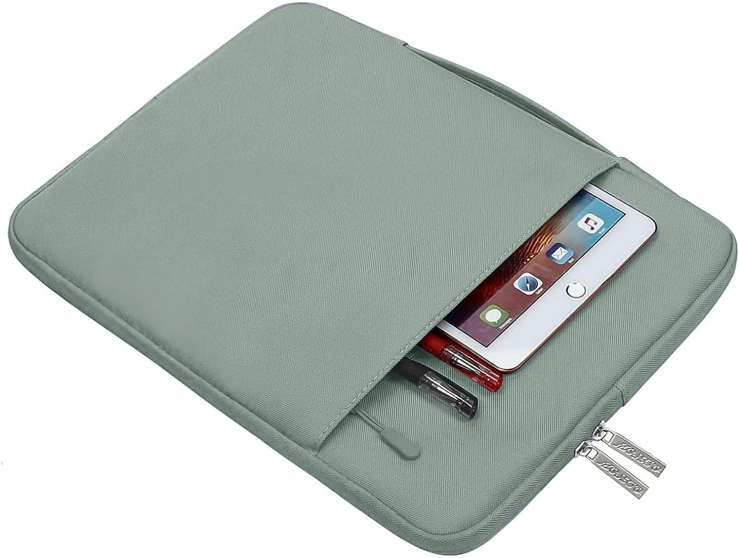 MOSISO Laptop Case 13.3 inch, 13-13.3 inch Laptop Sleeve with Handle Compatible with MacBook Air/Pro 13/Pro 14 M5 M4 M3 M2 M1,HP Dell ASUS Lenovo, Polyester Multifunctional Computer Bag, Antique Green