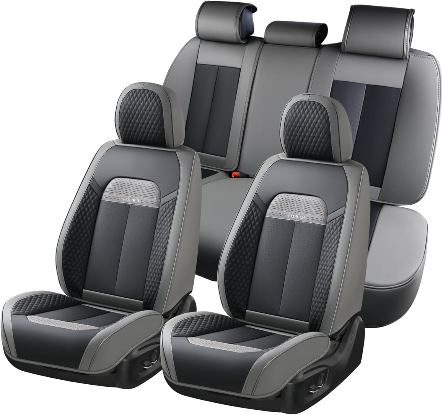 GIOVANNI BUTTI Autostoelhoezen universeel voor auto's & SUV - Premium voorzetels Autostoelhoezen van linnen, beige, airbag-compatibel zittingsondersteuning, autobeschermhoezen, compleet set incl