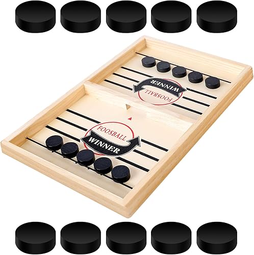 Juego de hockey de mesa, juego de mesa de disco de cabestrillo rápido, juego de hockey de escritorio de ritmo rápido para fiesta, hogar, juegos