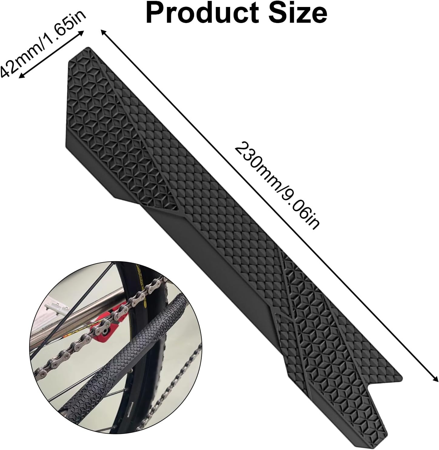 Eagles Mountain Bike Chainstay Protector, MTB Silicone Chain Stay Frame Guard, Road Bicycle Chain Pad for Most Bicycle Protect Your Bike Frame from Scratch by Chain (1 PC, E212)