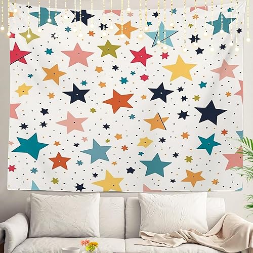 Miniatura 35 de Shrahala Tapiz de pared de acuarela desgastado, elegante pintura para colgar en la pared, tapiz grande decorativo de fibra de poliéster, dobladillo