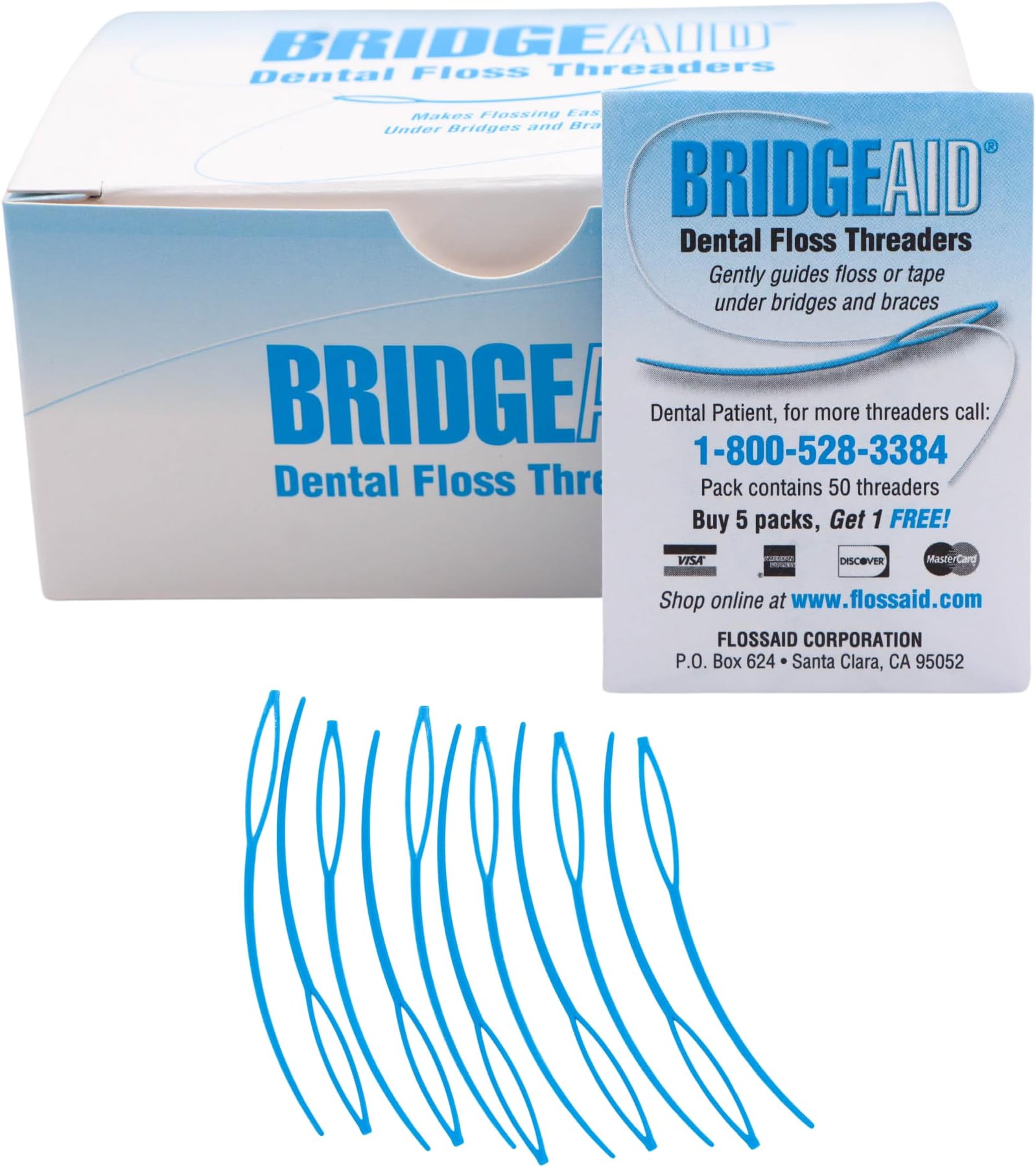 Floss Aid TDPS Bridge Aid Dental Floss Threader (Pack of 1000)