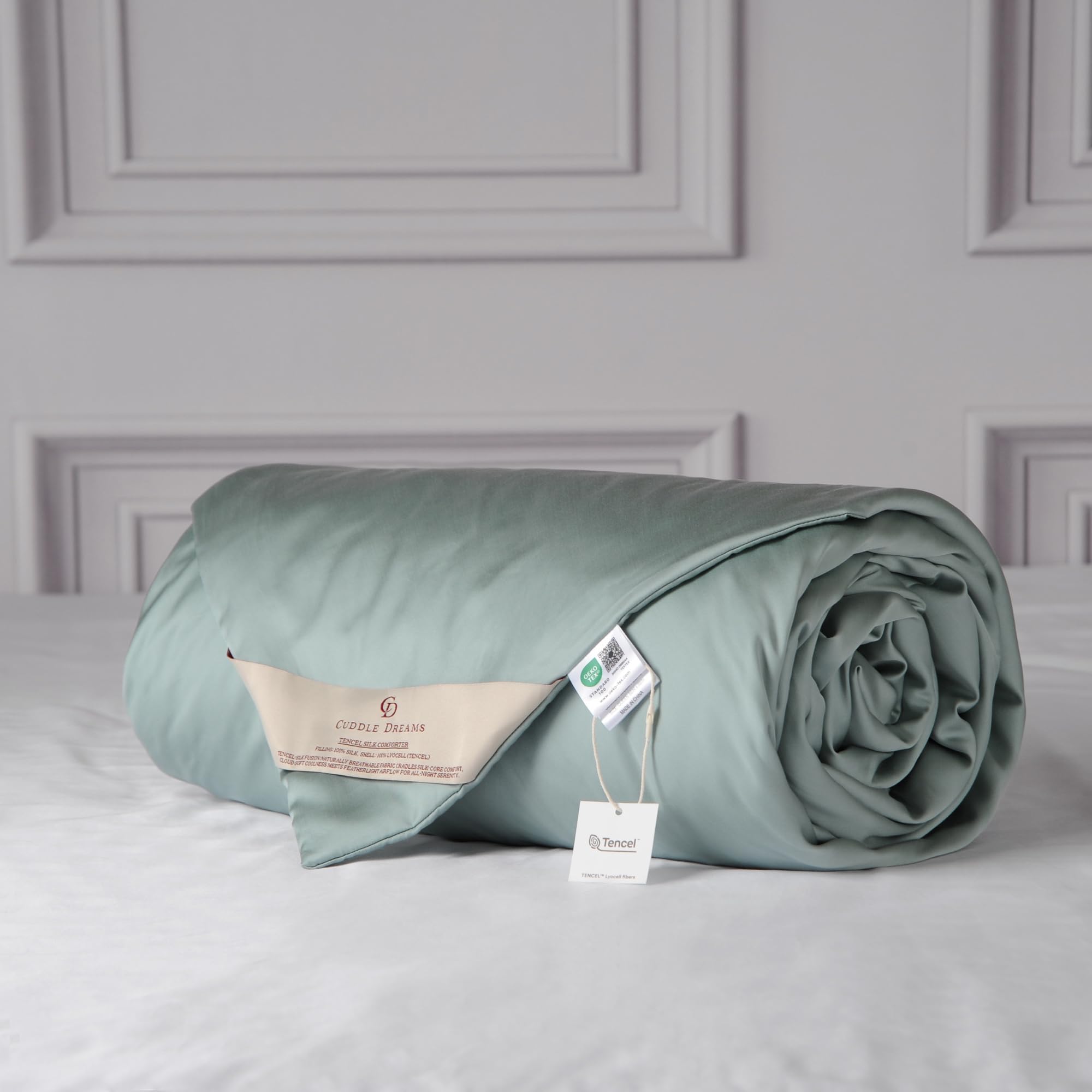 Photo 1 of CUDDLE DREAMS Tencel Silk Comforter for Summer (Celadon, King)