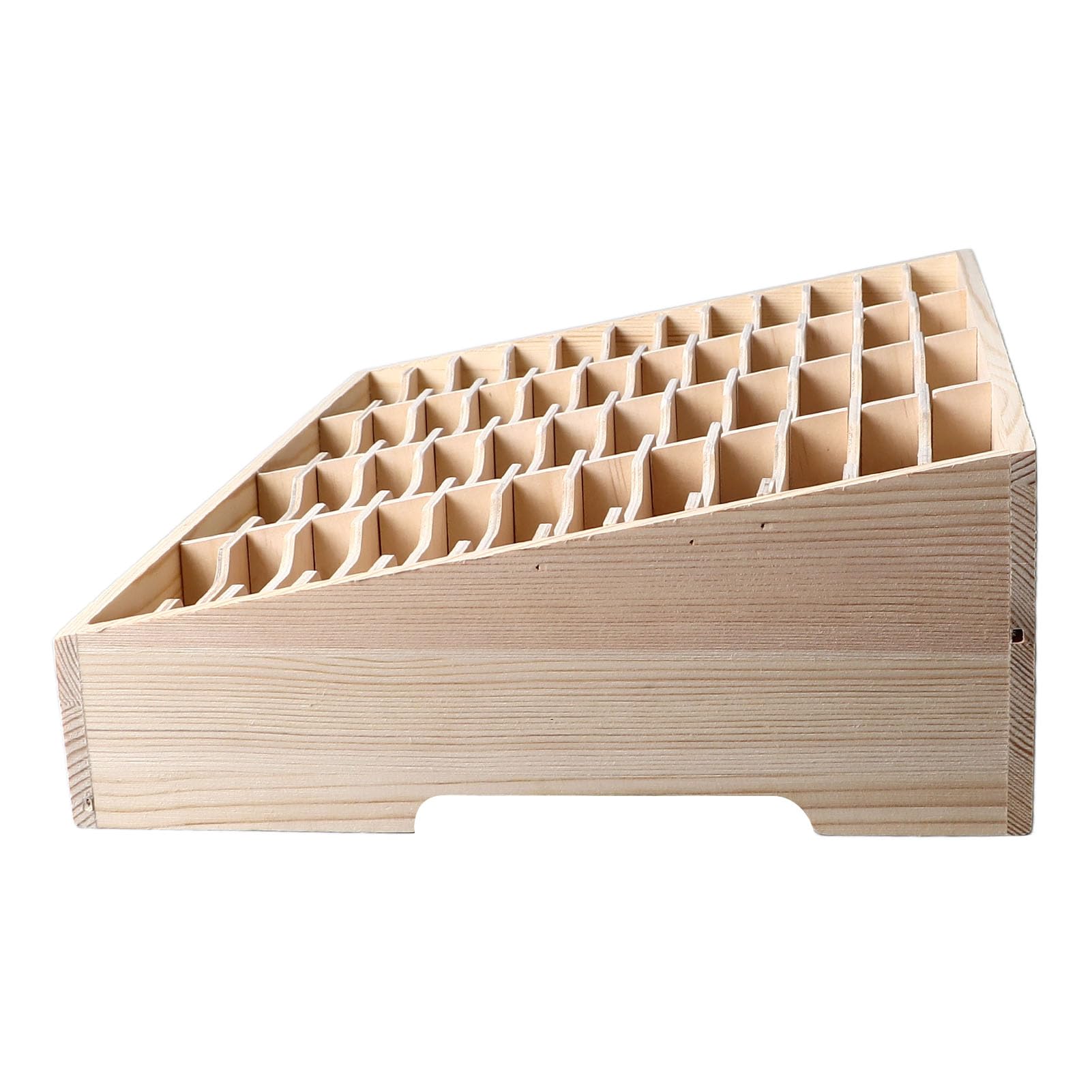 Scatola Porta Cellulare Organizer in Legno di Grande capacità 48 Scomparti per Casa, Ufficio, Classe, Legno di Pino Premium