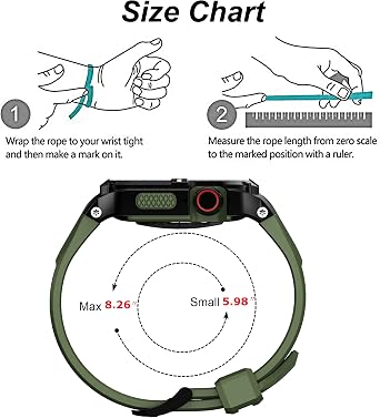 Metal Case Compatible with Apple Watch Series 7/8/9 (45mm) for se Series 6/5/4 (44mm), One-Piece Metal Case with TPU Band for 45mm 44mm