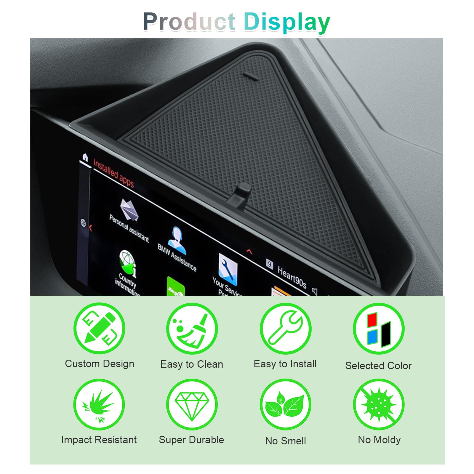 GAFAT Compatibile con BMW Serie 1 F40/Serie 2 F44 2019-2023 2024 Vano Portaoggetti Console Centrale, Serie 1 F40 Serie 2 F44 Posteriore dello Schermo Organizer Vassoio, Accessori Serie 1 F40