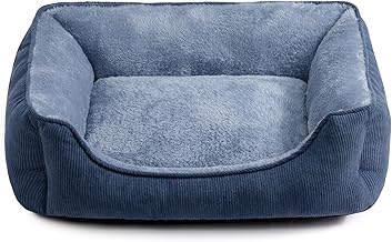 Hollypet Bed for Cats and Puppies, Nest for Cats and Small Dogs, Soft and Breathable Cushion Bed for Pets, Blue-Grey (55 x 45 x 15 cm)