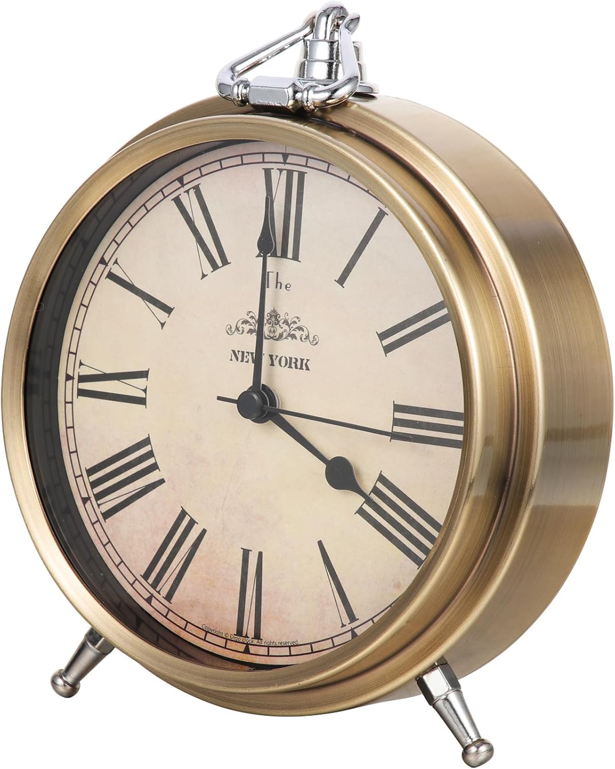 Retro Metal Alarm Clock Vintage Style Small Bedside Table Clock Precise Time Decorative Home Bedroom Décor