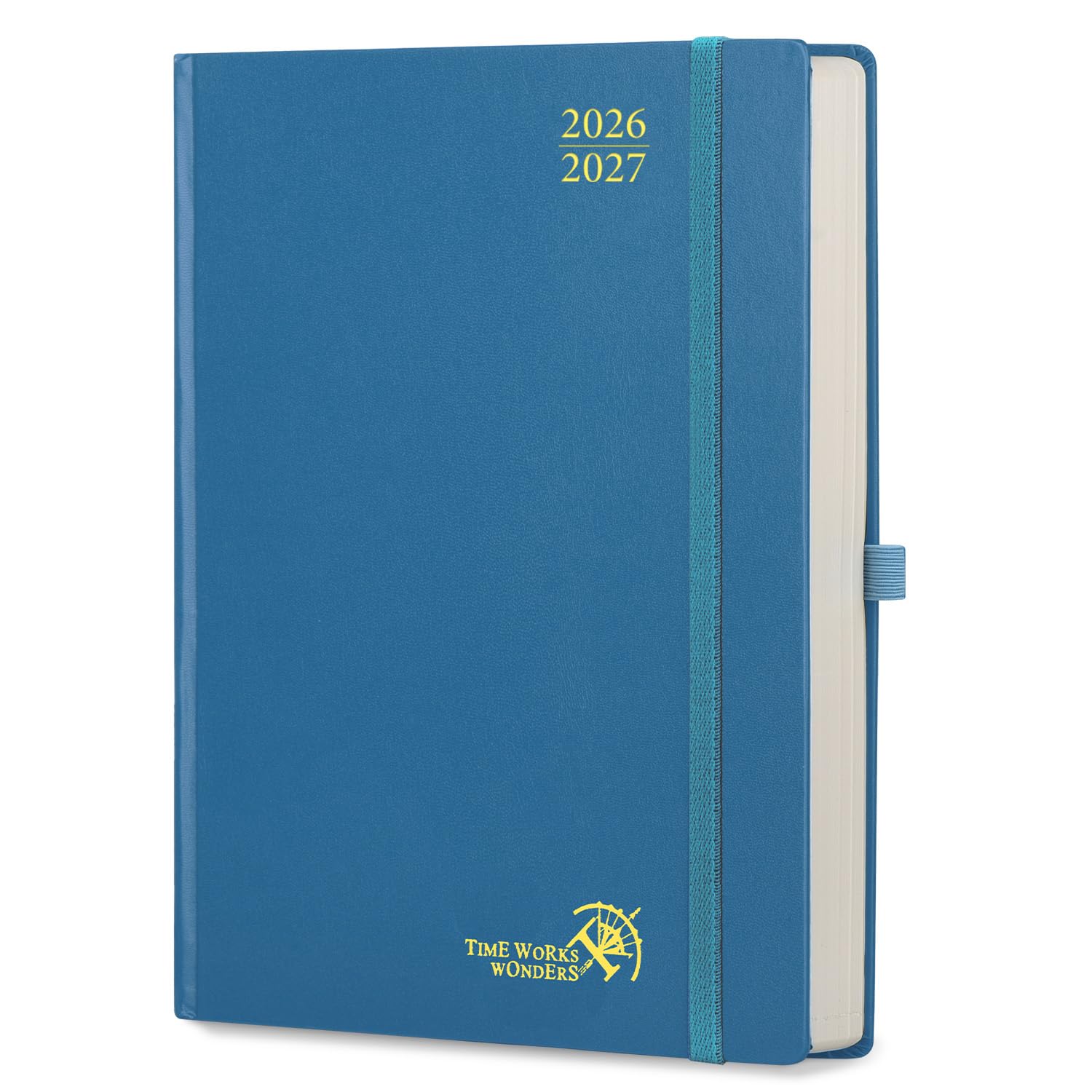 POPRUN Academic Diary 2026-2027 Day to Page A4 Hardback Mid Year Daily 26/27 Planner (Aug'26 - Jul'27) A Day per Page 30 Minutes Interval Appointment Book(Night Sky Blue) โ image 1