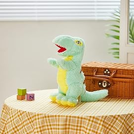 Glow Guards Light up Musical T-Rex Dinosaur Stuffed Animal,Soft Dinosaur Plush Toy with LED Night Light&Lullaby Glow in The Dark,Birthday Children\'s Day Hoilday Gifts for Toddler Kids Boys Girls,14\'\'