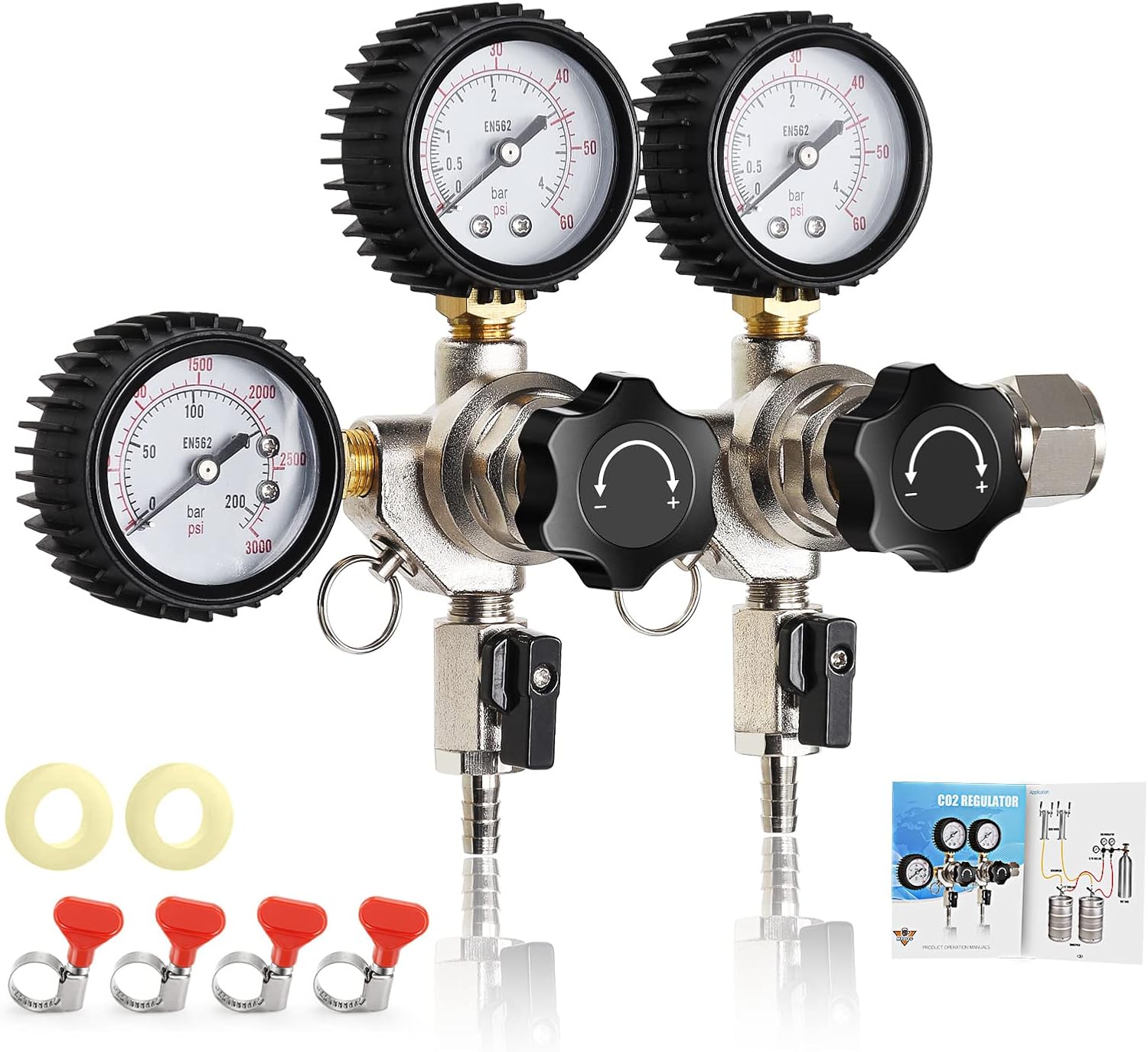 MRbrew CO2 Regulator Dual Output CGA320 Keg Regulator
